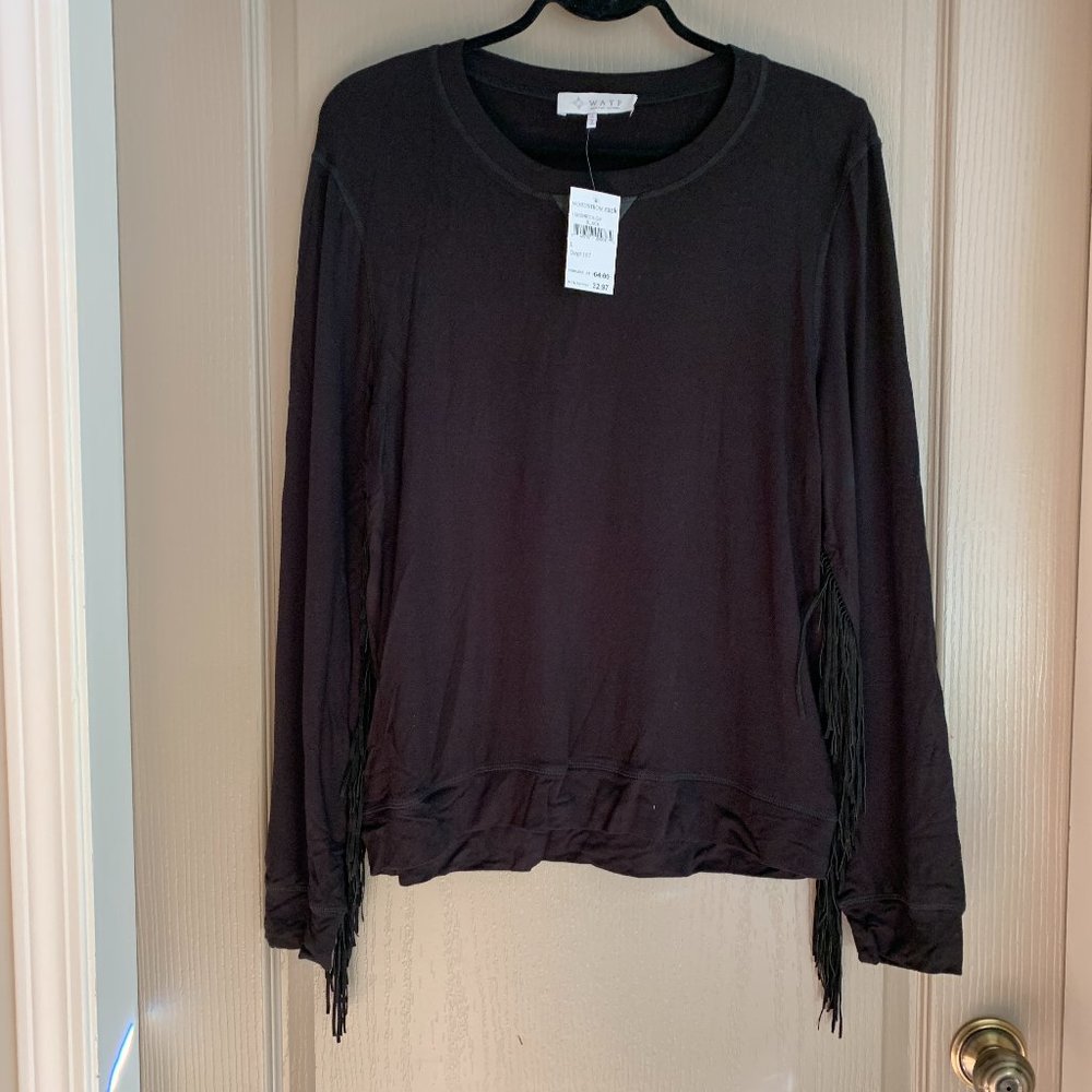 western festival longsleeve with fringe coastal cowgirl